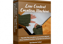 Low Content Creation Machine Review – Tap Into The Lucrative Low Content Market!