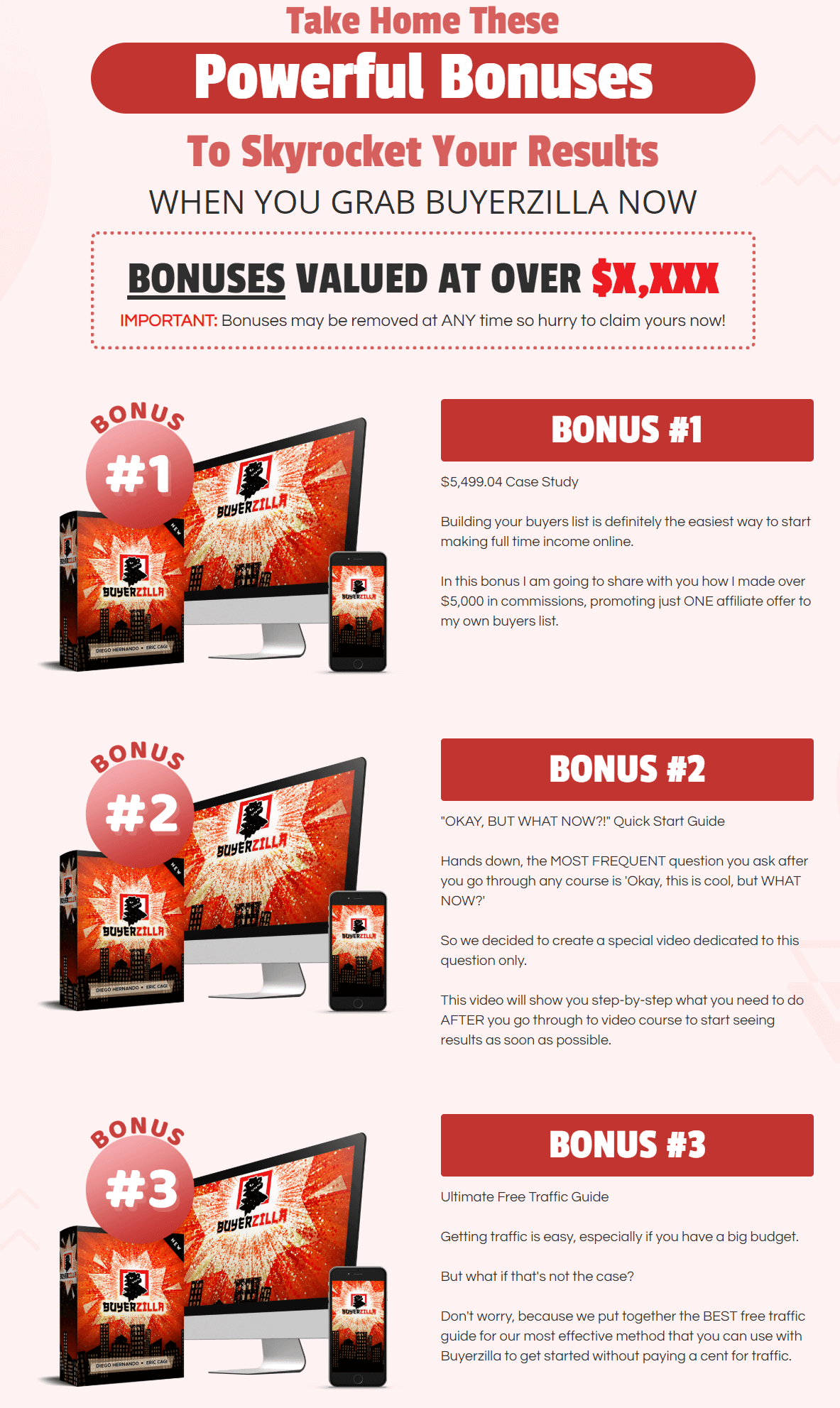 Buyerzilla-Bonuses