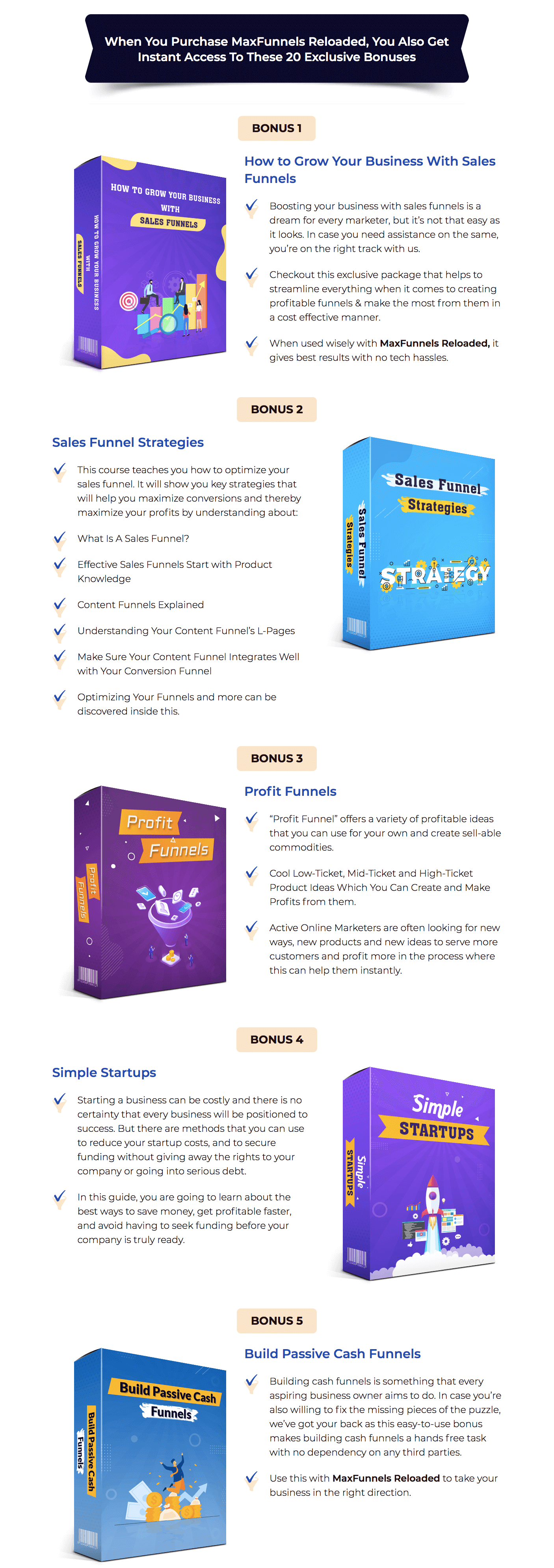 Part 01: General Bonuses You will get these 5 bonuses in the member area of the FE