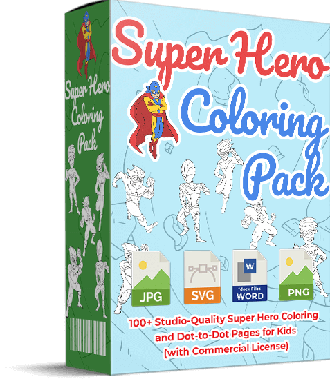 PLR-Super-Hero-Coloring-Pack-Review
