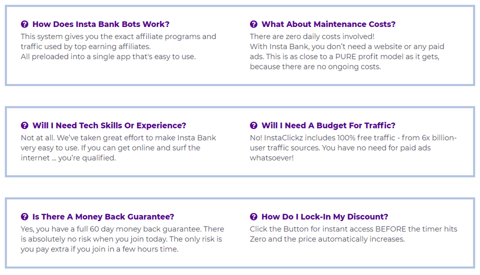 InstaBank-faq