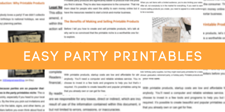 Easy Party Printables Review & Bonuses- Don't miss this product