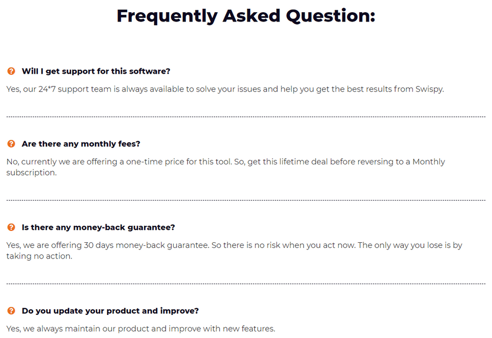 Swispy-faq