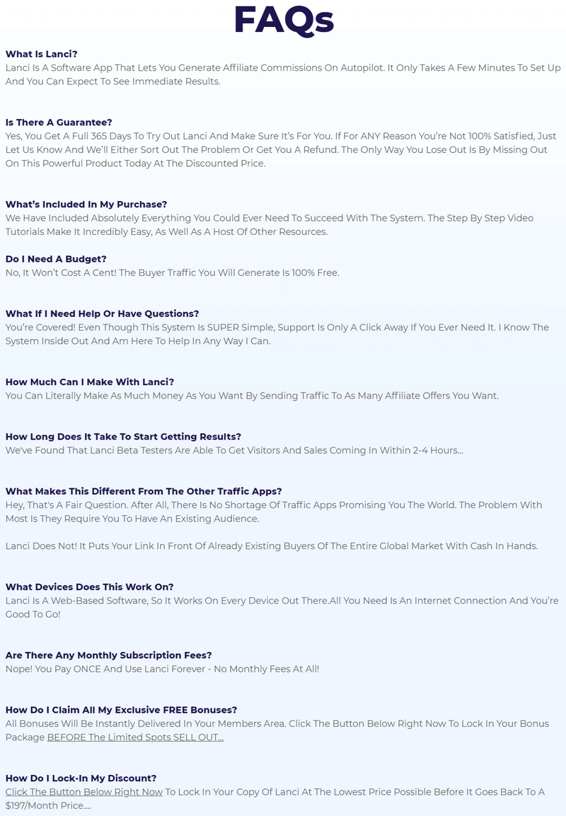 Lanci-faq