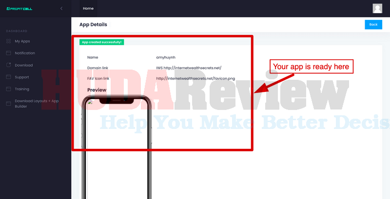 ProfitCell-demo-5-your-app