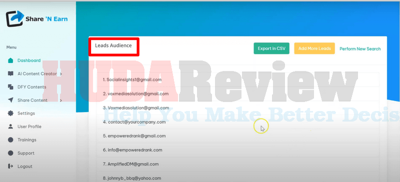 Share-'N-Earn-demo-6-Find-Audience