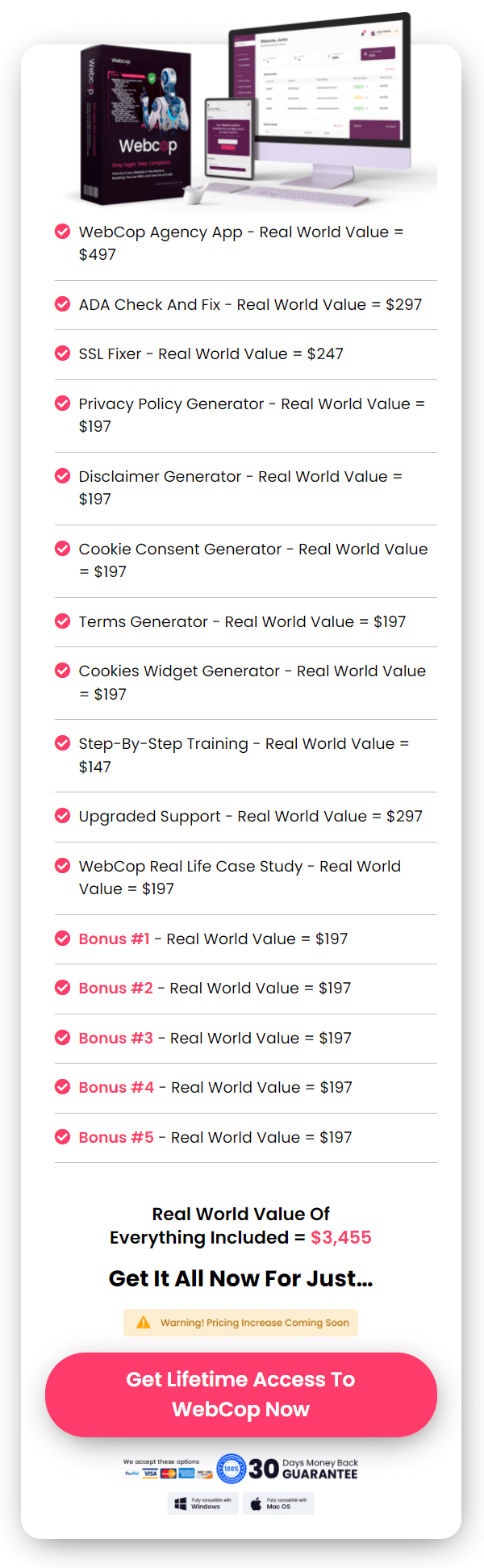 Webcop-price