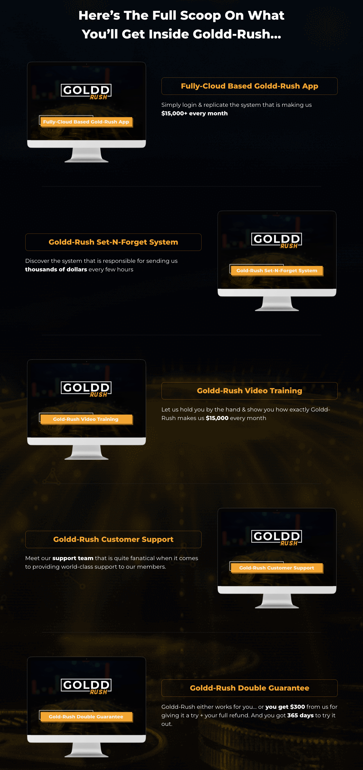 GolddRush-Features