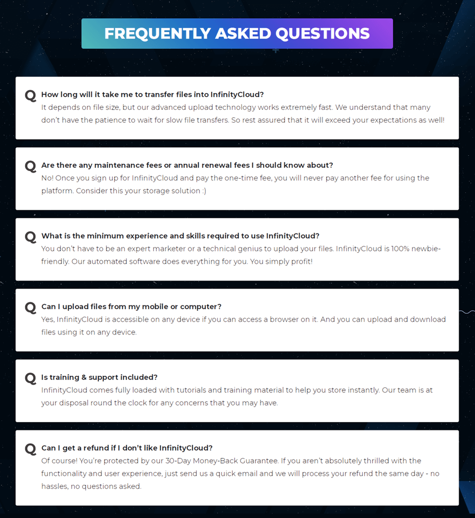 InfinityCloud-FAQ