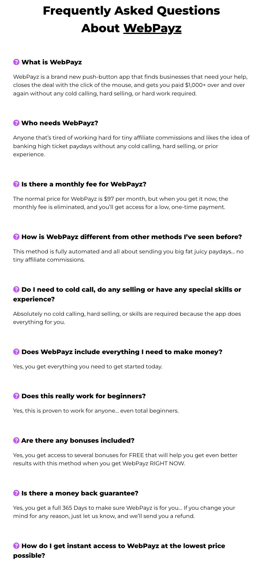 WebPayz-FAQ