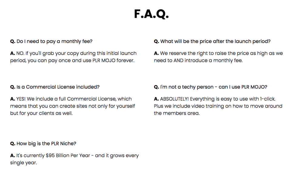 PLR-Mojo-FAQ