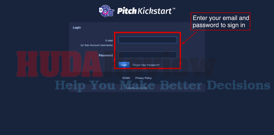PitchKickstart-for-ChatGPT-Demo-1-Login