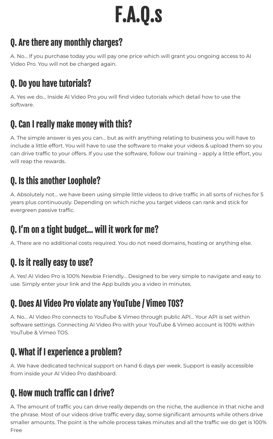 AI-Video-Pro-FAQ