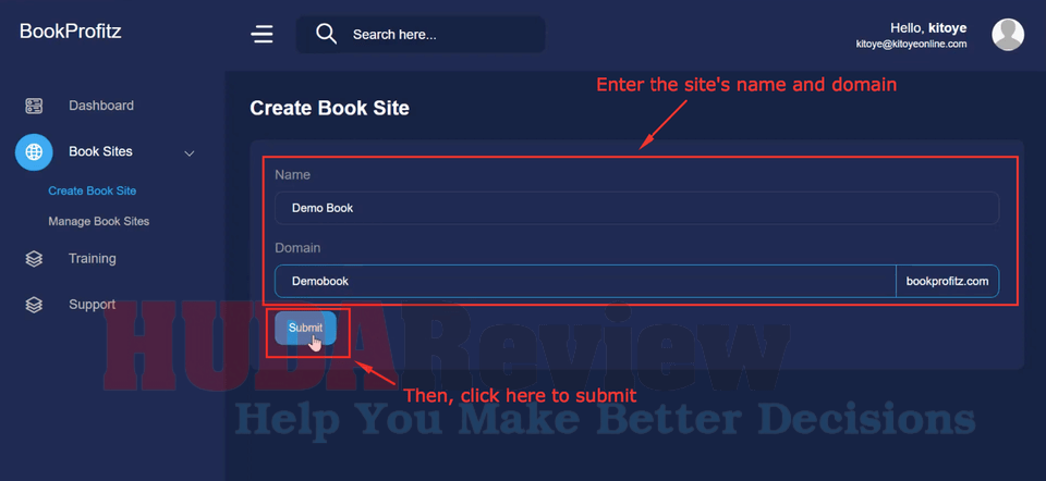 BookProfitz-Demo-4-Enter-Info