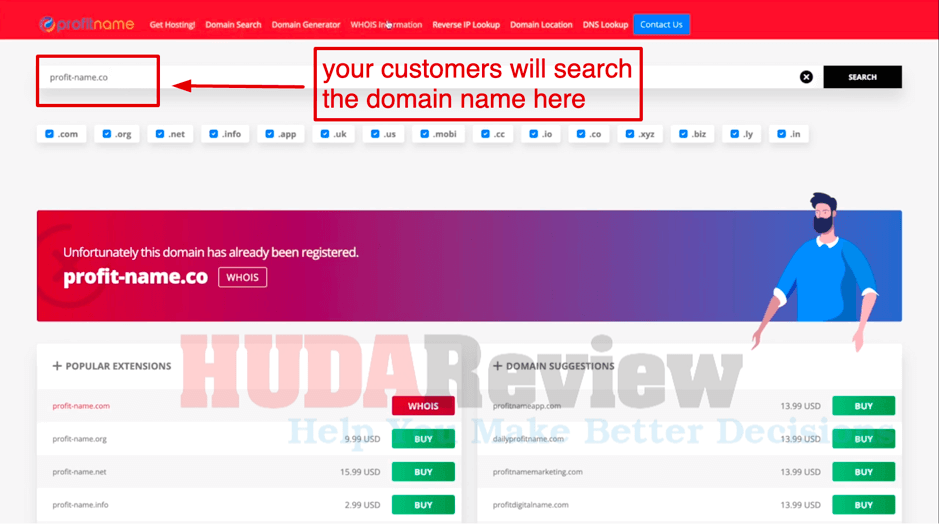 Profit-Name-Demo-9-Customer-Search-Domain