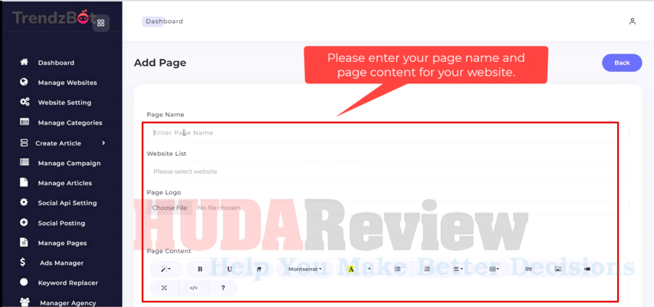 TrendzBot-Demo-20-Add-Page