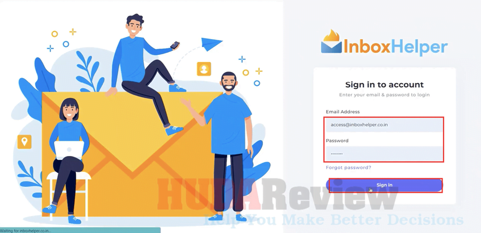 InboxHelper-Demo-1-Login