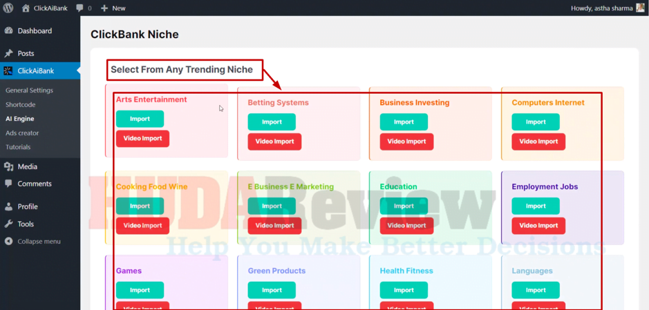 ClickAIBank-Demo-4-Choose-Niche