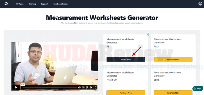 Measurement Worksheets Generator review | Software Demo