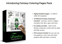 Fantasy Coloring Pages with PLR review: Don’t miss this PLR package!