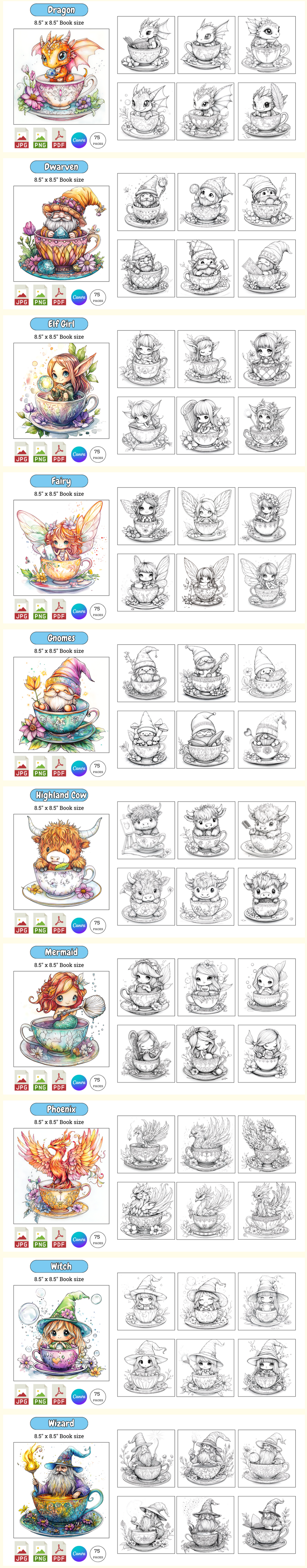 Lifetime Deal Overview of Enchanted - Coloring Pages (PLR)