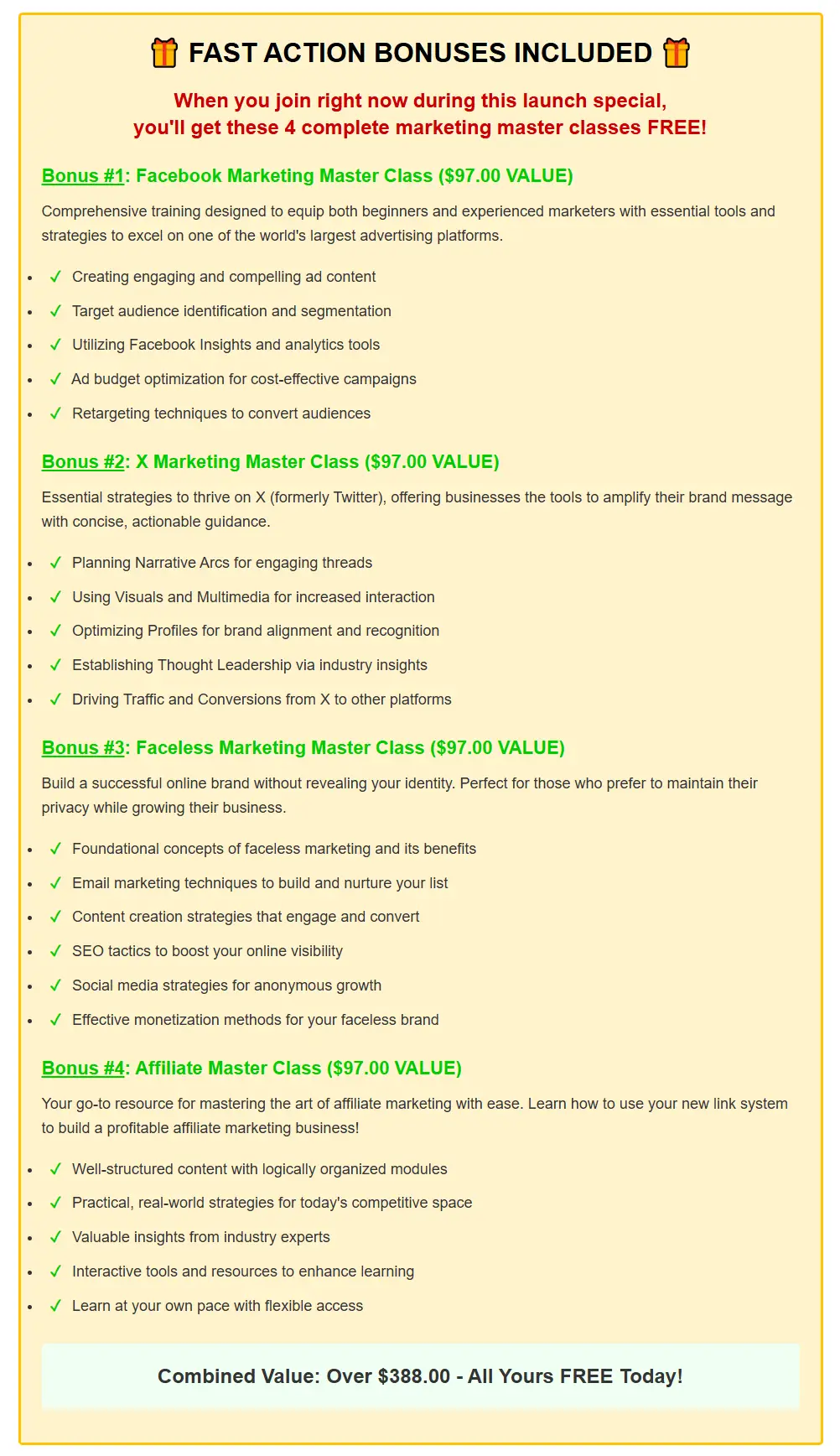 LinkController-Bonuses