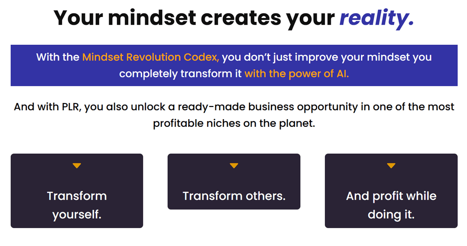 Mindset Revolution Codex Review with Huge Bonuses, OTOs