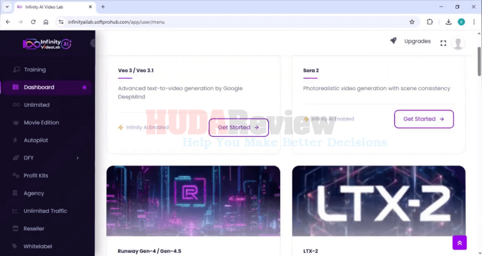 Infinity-AI-Video-Lab-demo-2-dashboard