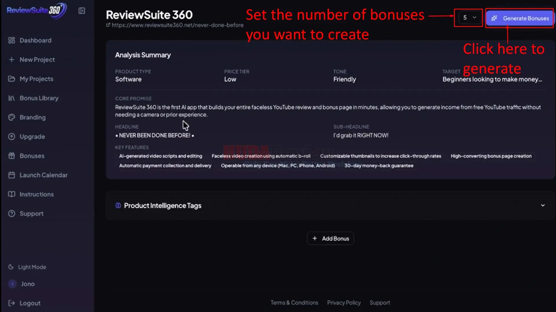 ReviewSuite360-Demo-7-generate