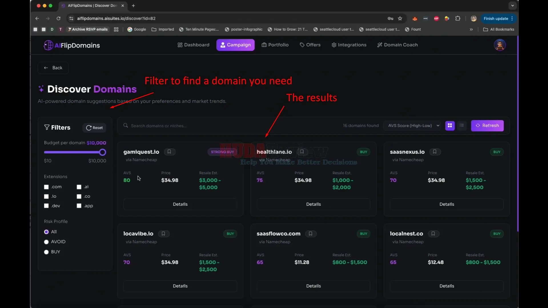 AIFlipDomains-Demo-5-filter