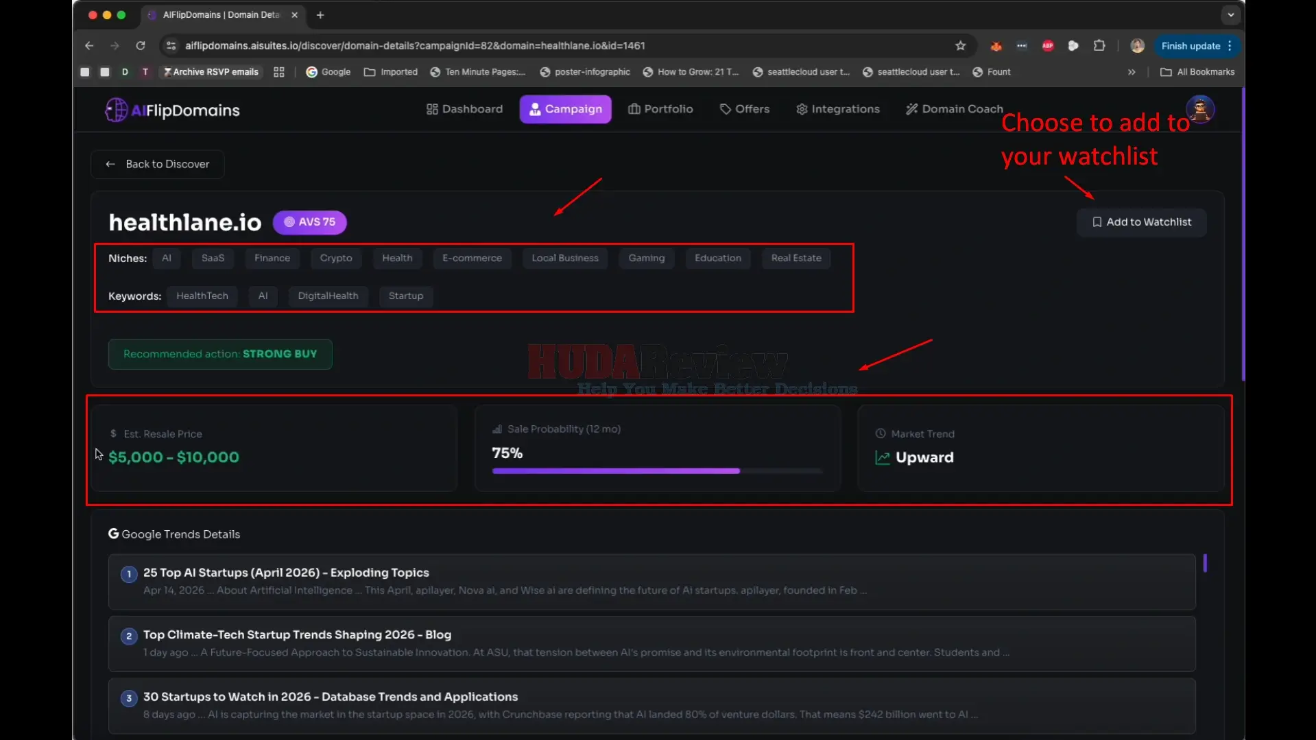 AIFlipDomains-Demo-6-watchlist