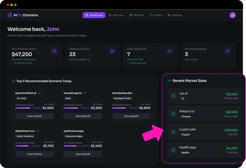 AIFlipDomains-Feature-19-Analytics