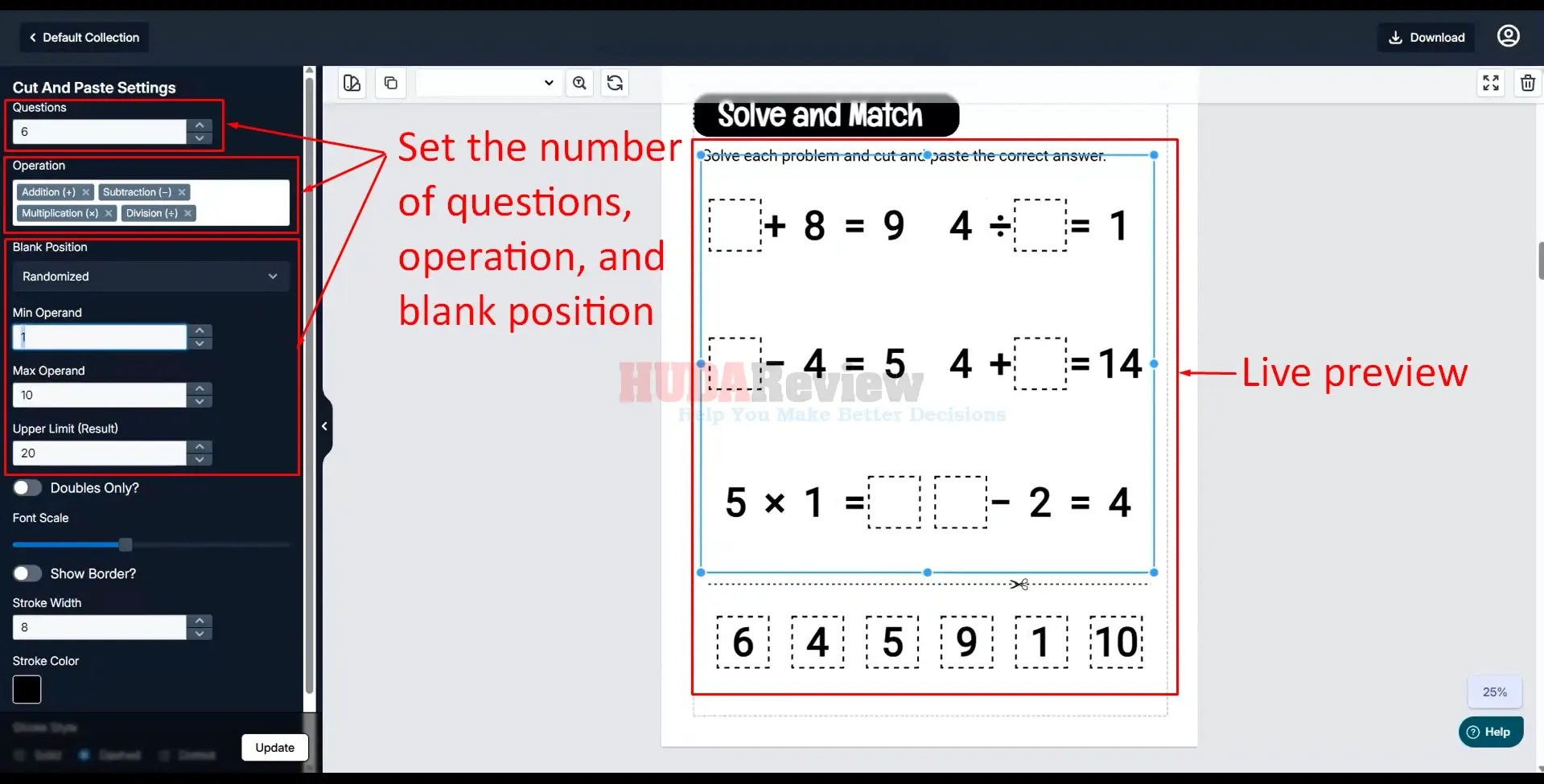 Cut-And-Paste-Worksheet-Generator-Demo-6-match