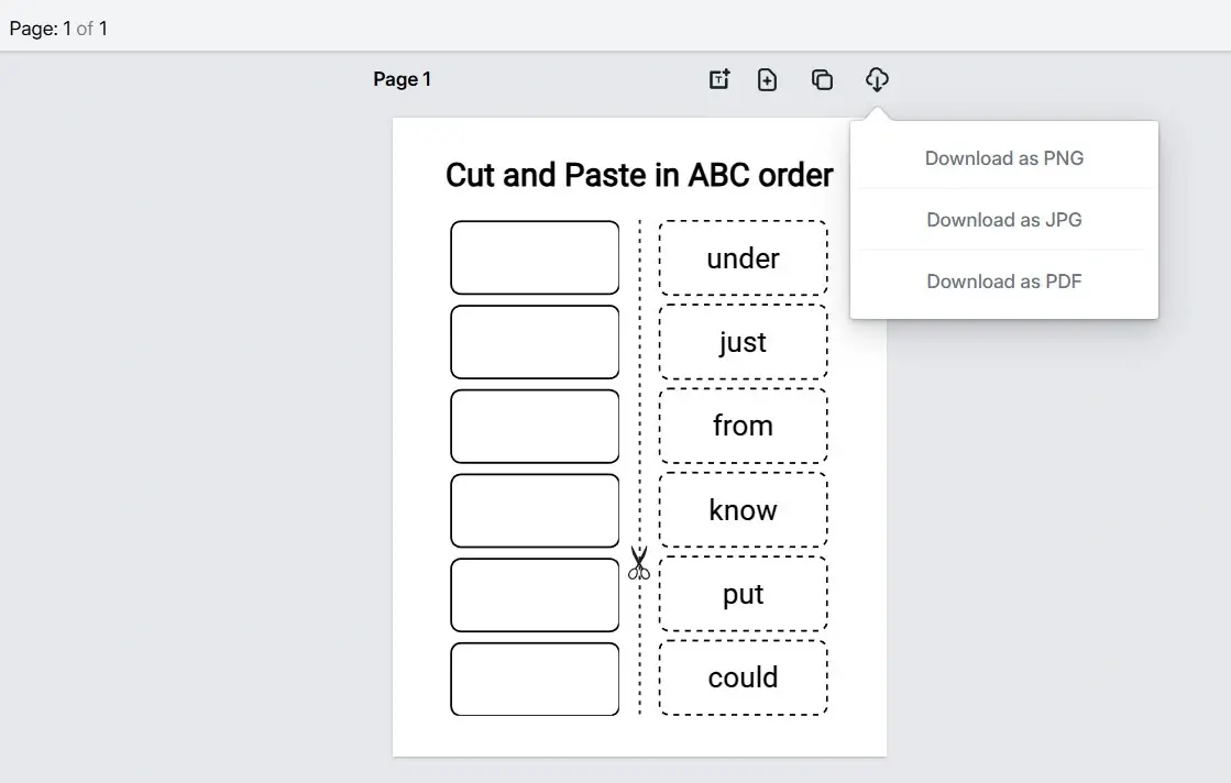 Cut-And-Paste-Worksheet-Generator-Feature-20-formats