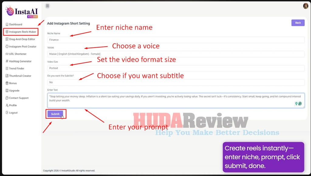 InstaAI-Studio-Review-Demo-2