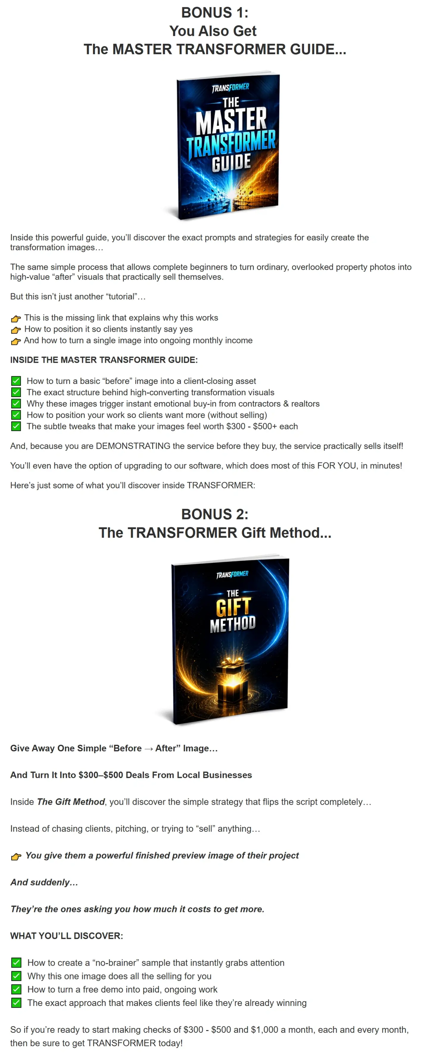 TRANSFORMER-Bonuses