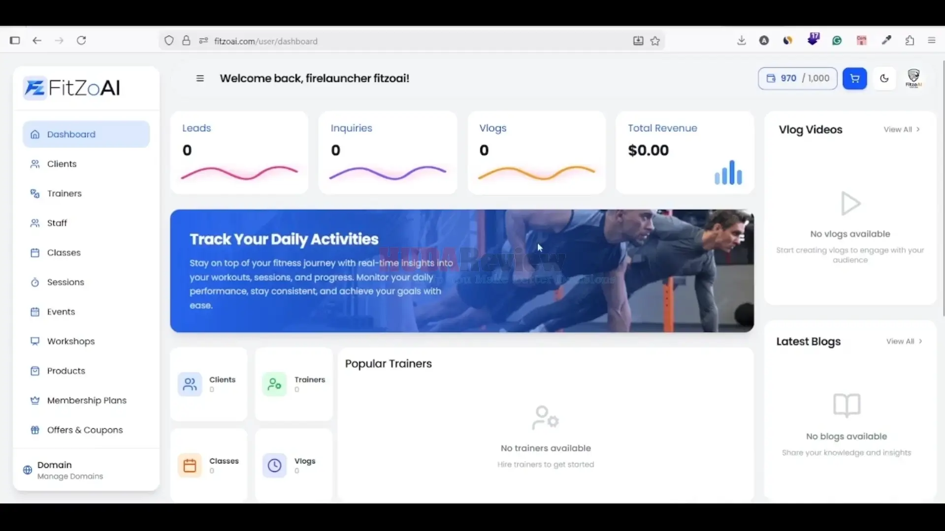 FitZoAI-Demo-1-dashboard