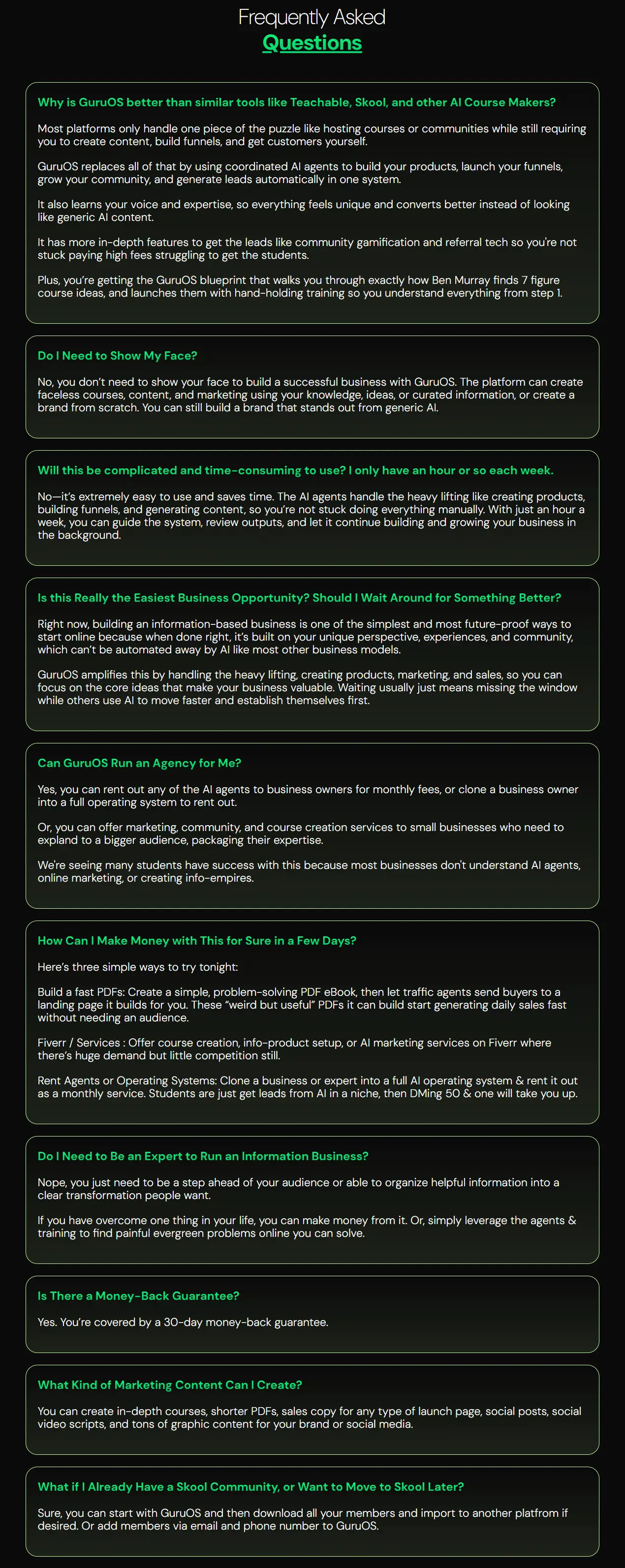 GuruOS-Review-FQAs