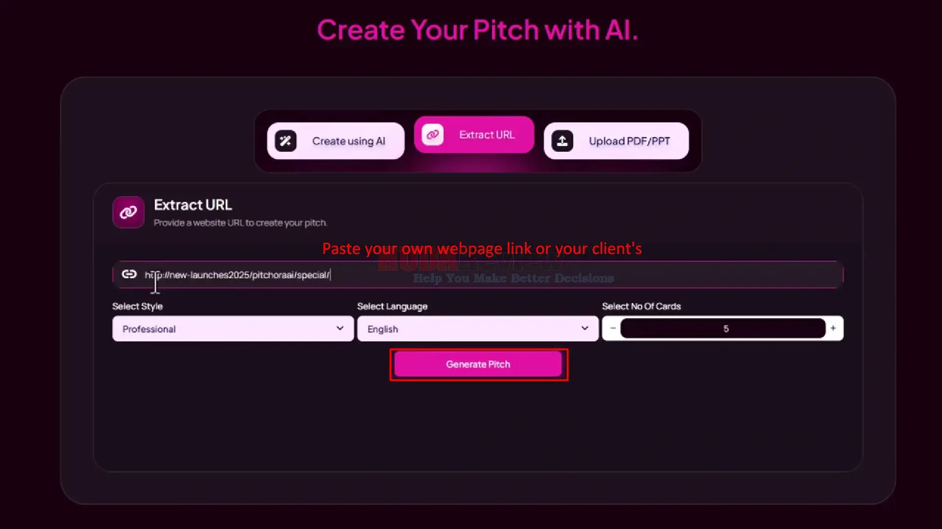 Pitchora-AI-Demo-16-URL