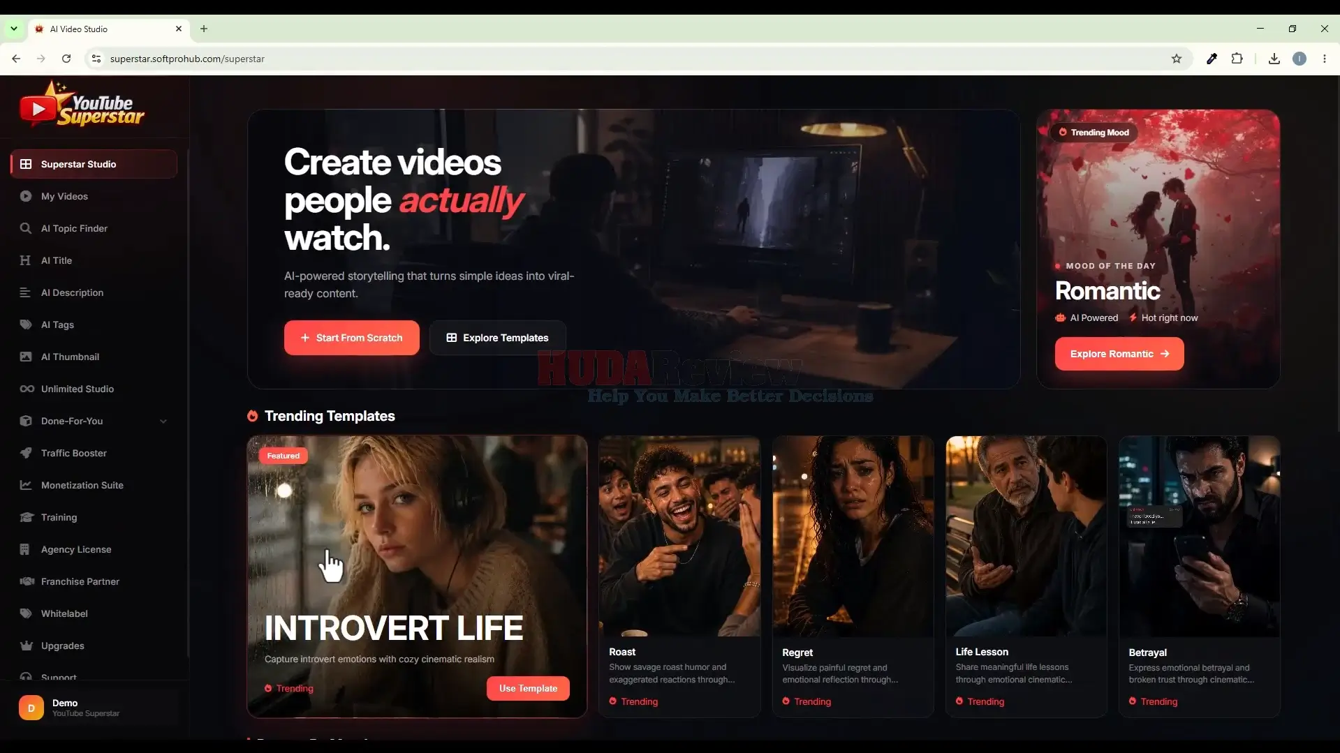 AI-YouTube-SuperStar-Demo-1-dashboard