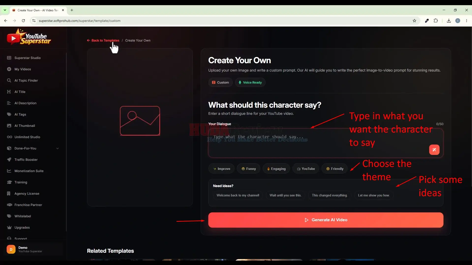 AI-YouTube-SuperStar-Demo-3-character