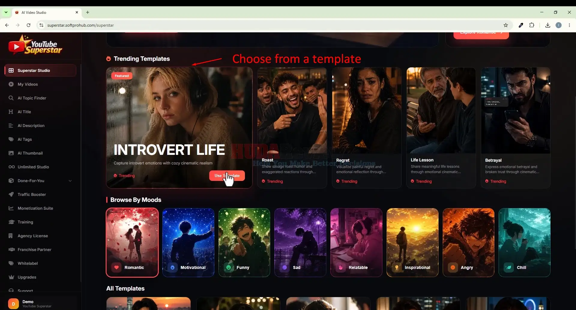 AI-YouTube-SuperStar-Demo-4-template