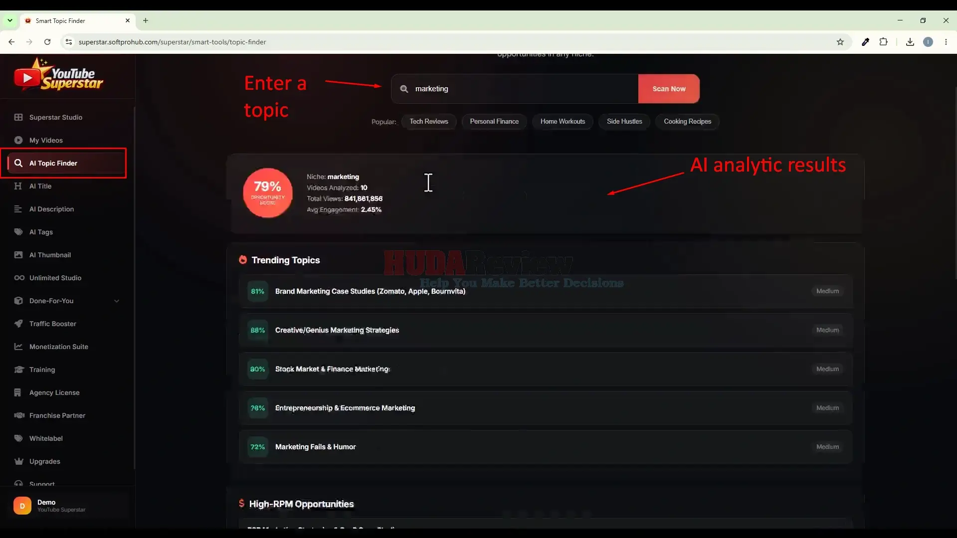 AI-YouTube-SuperStar-Demo-7-topic