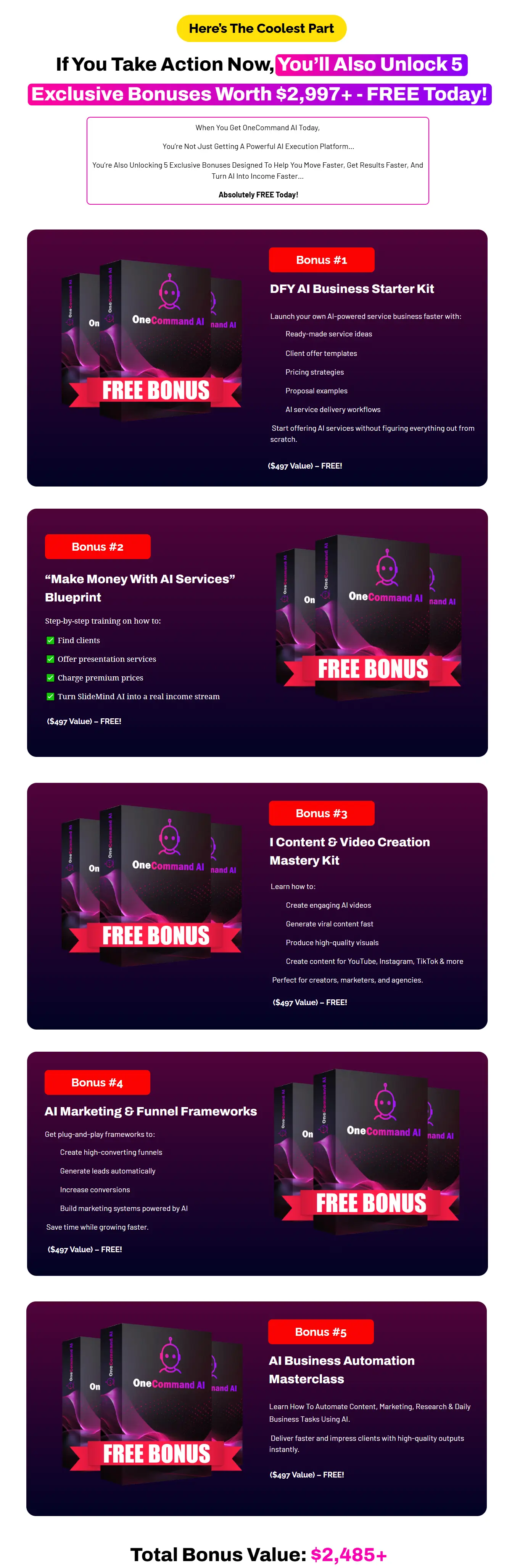 OneCommand-AI-Review-Bonuses