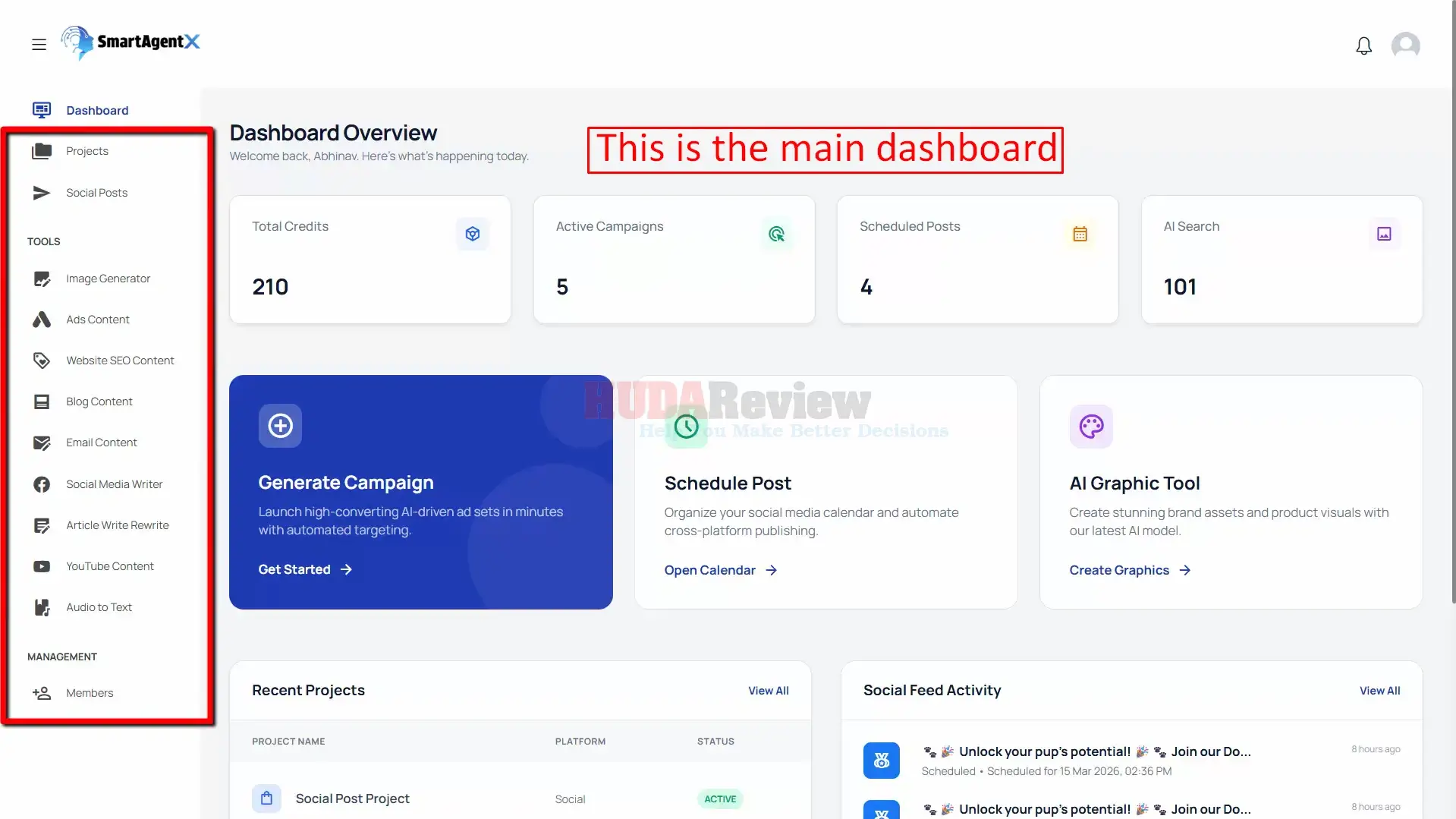 SmartAgentX-Demo-1-Dashboard