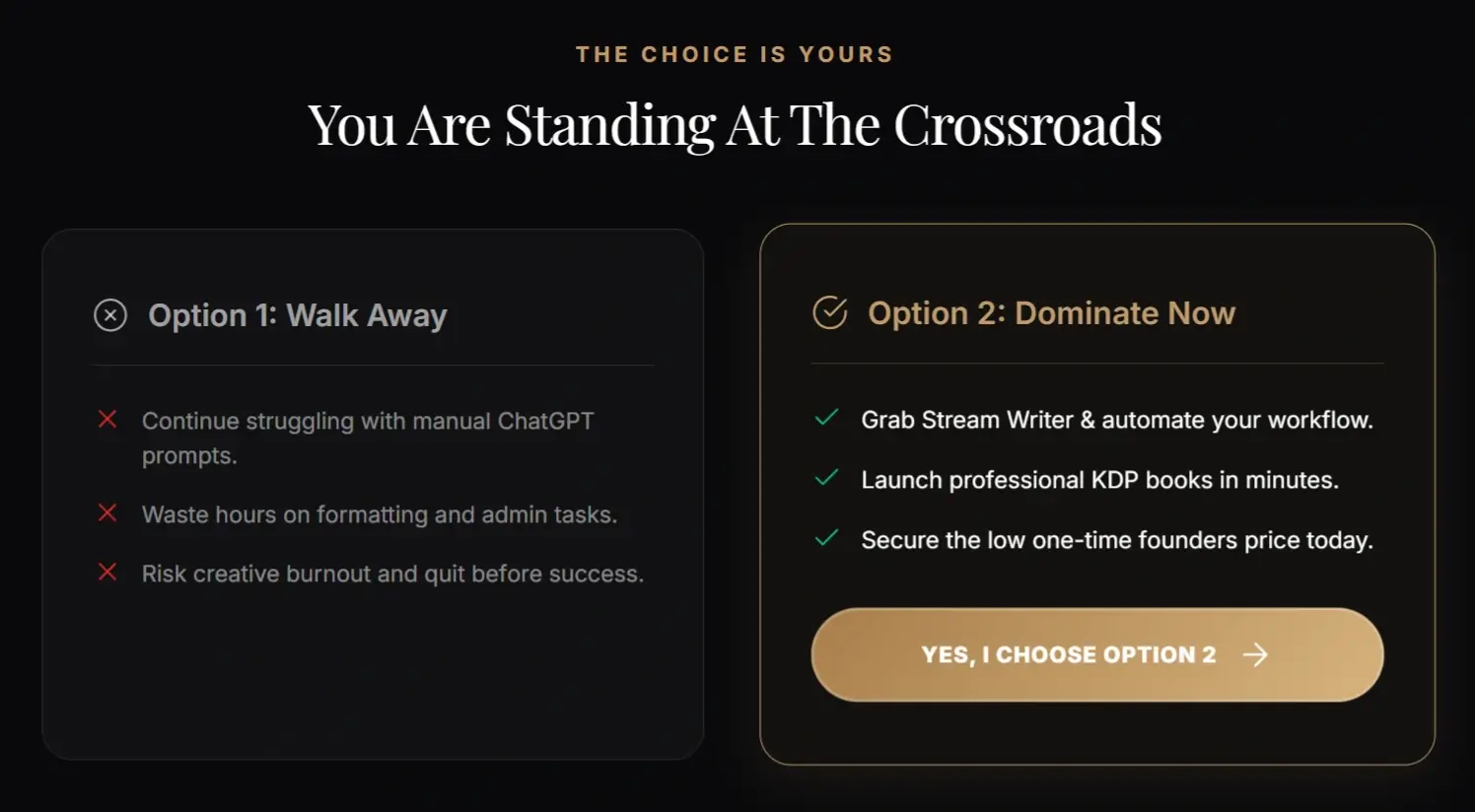 Stream-Writer-Choices