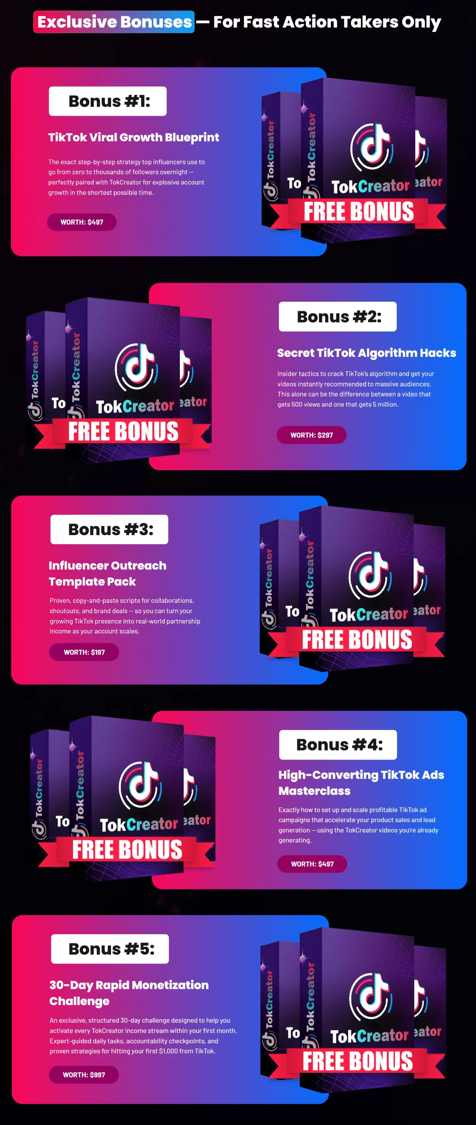 TokCreator-Bonuses