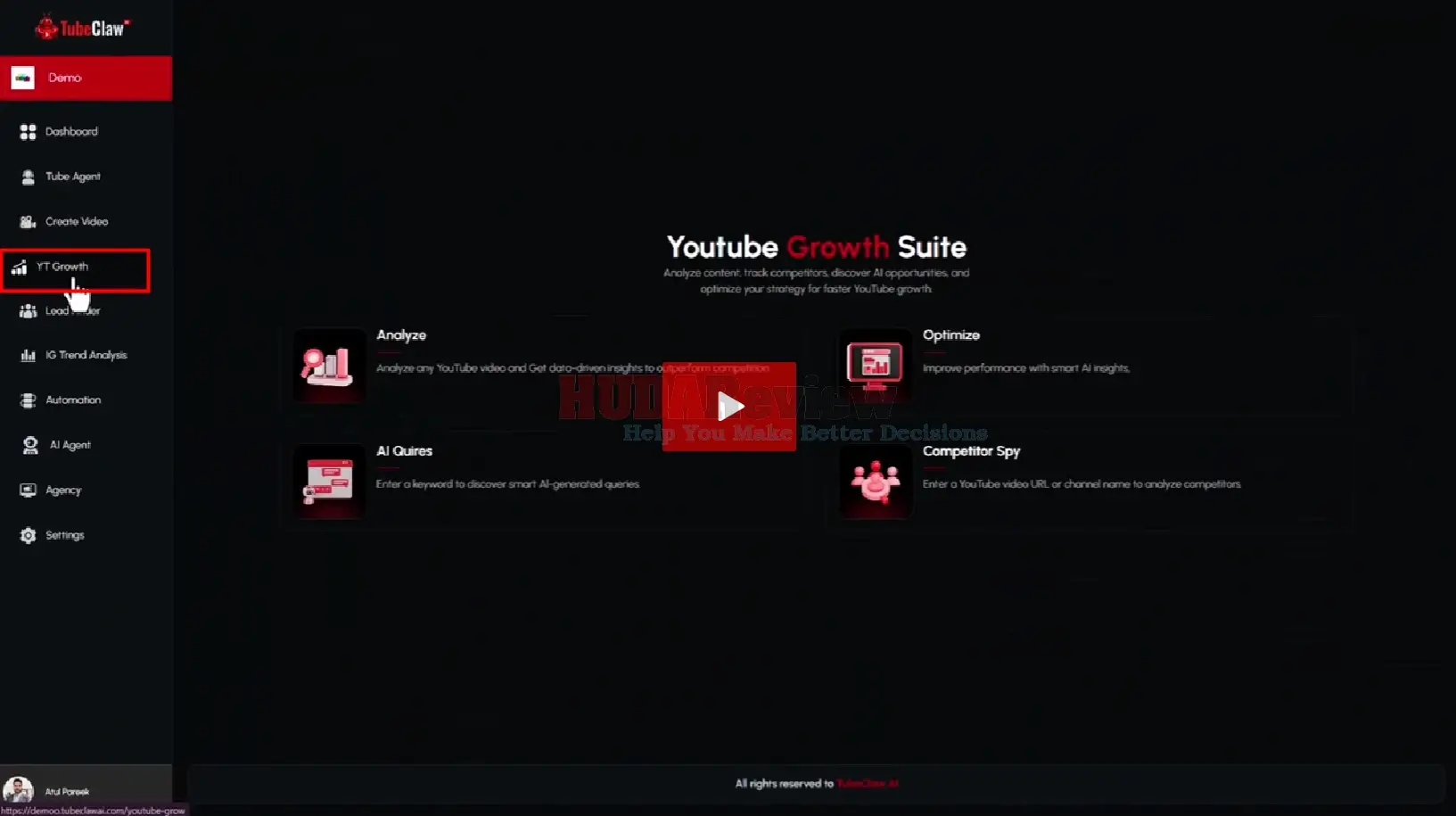 Tube-Claw-AI-Demo-19-YT-Growth