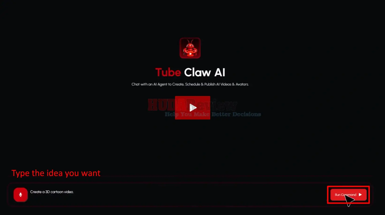 Tube-Claw-AI-Demo-3-Run-Command