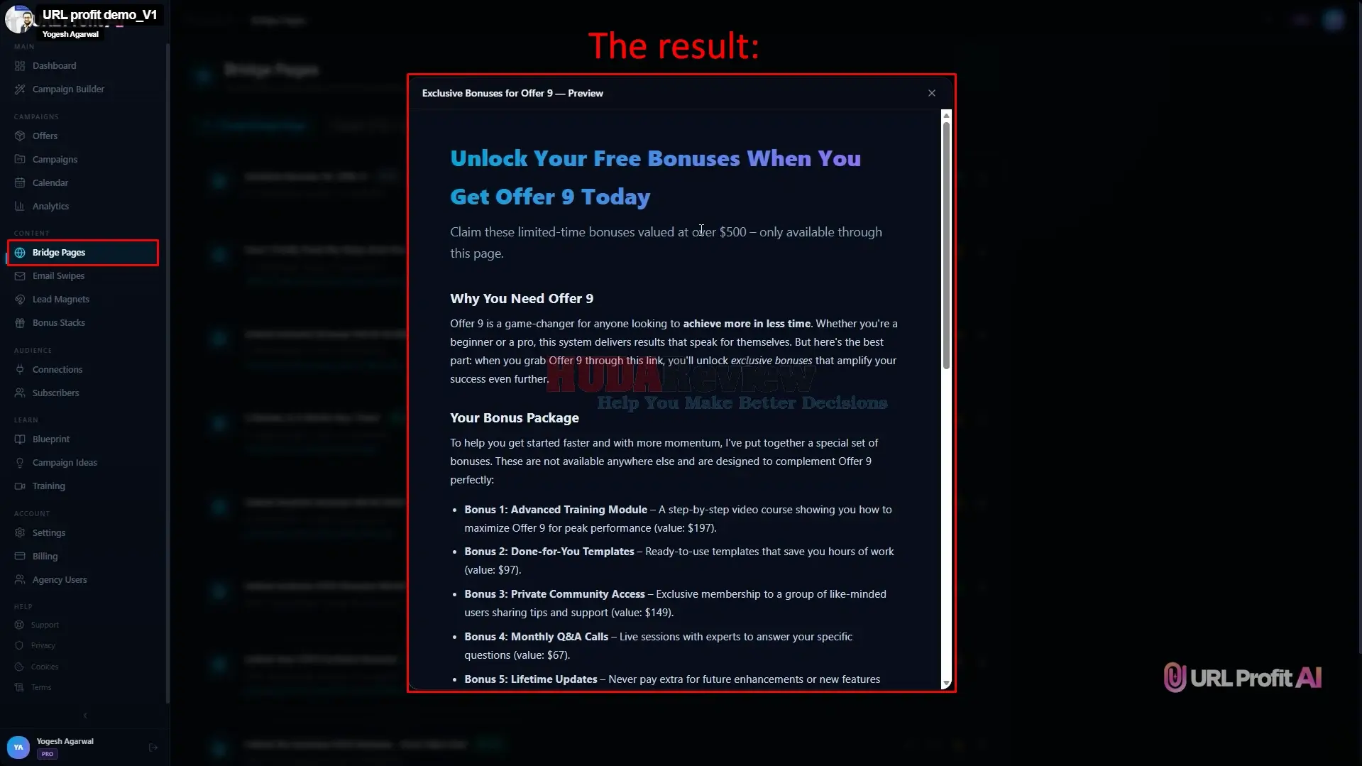 URL-Profit-AI-Demo-12-the-result